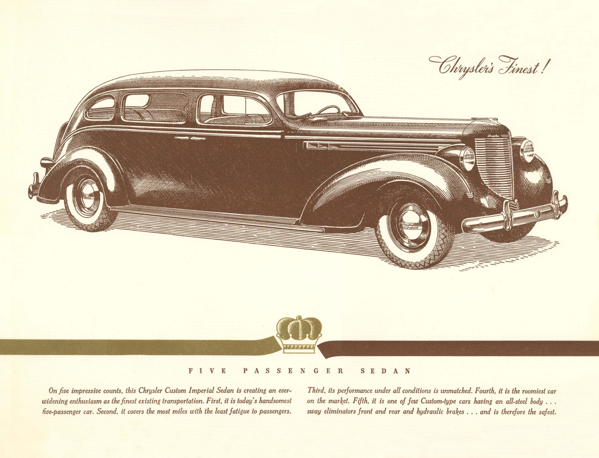 1938 Chrysler Custom Imperial Brochure Page 11